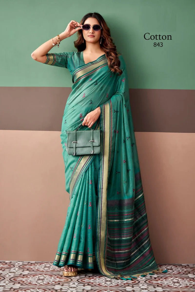 Coco Cotton (Series 843–848) – Premium Cotton Weaving Saree