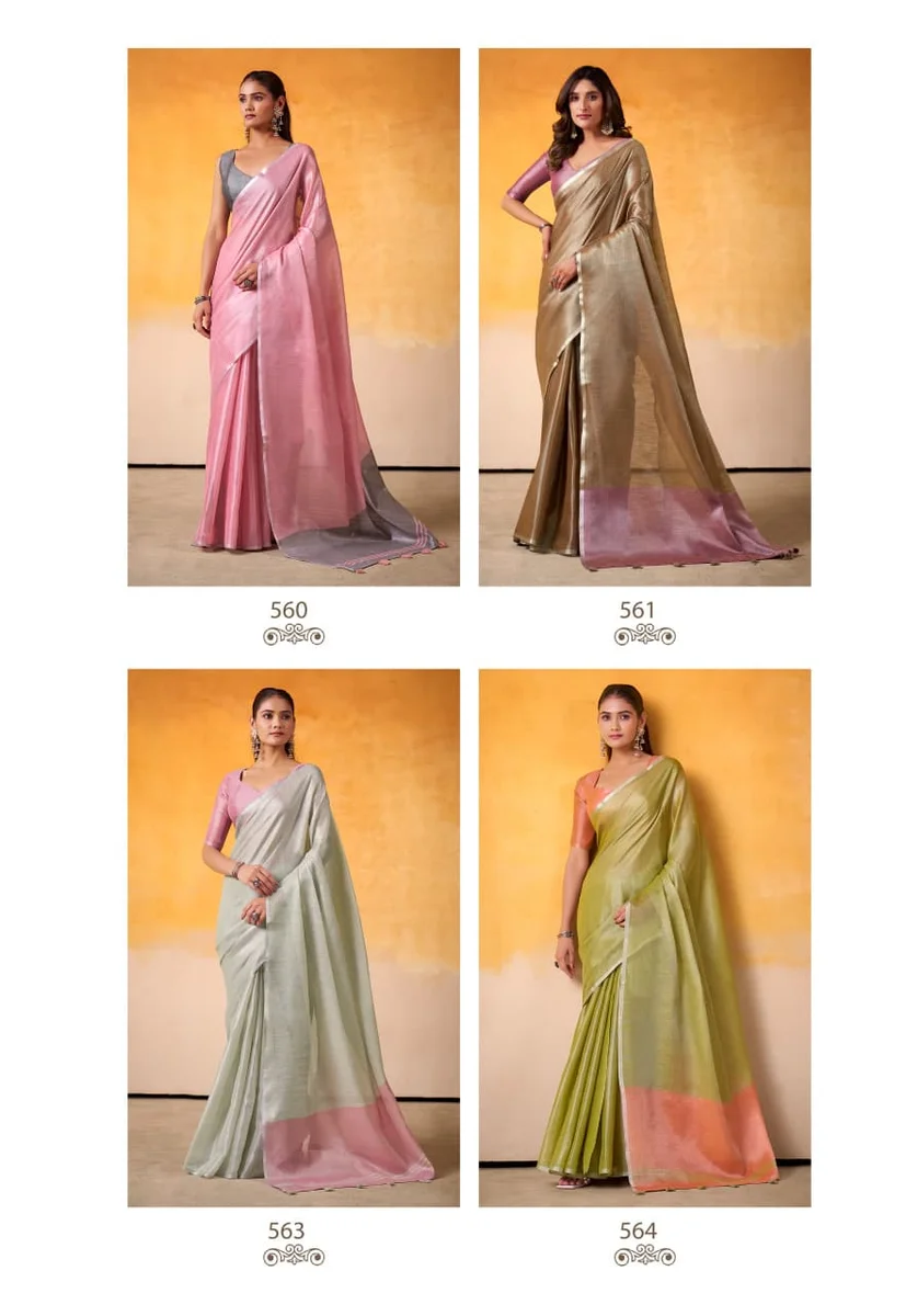 Anvika Light Edition – Tissue Silk Saree with matching blouse piece