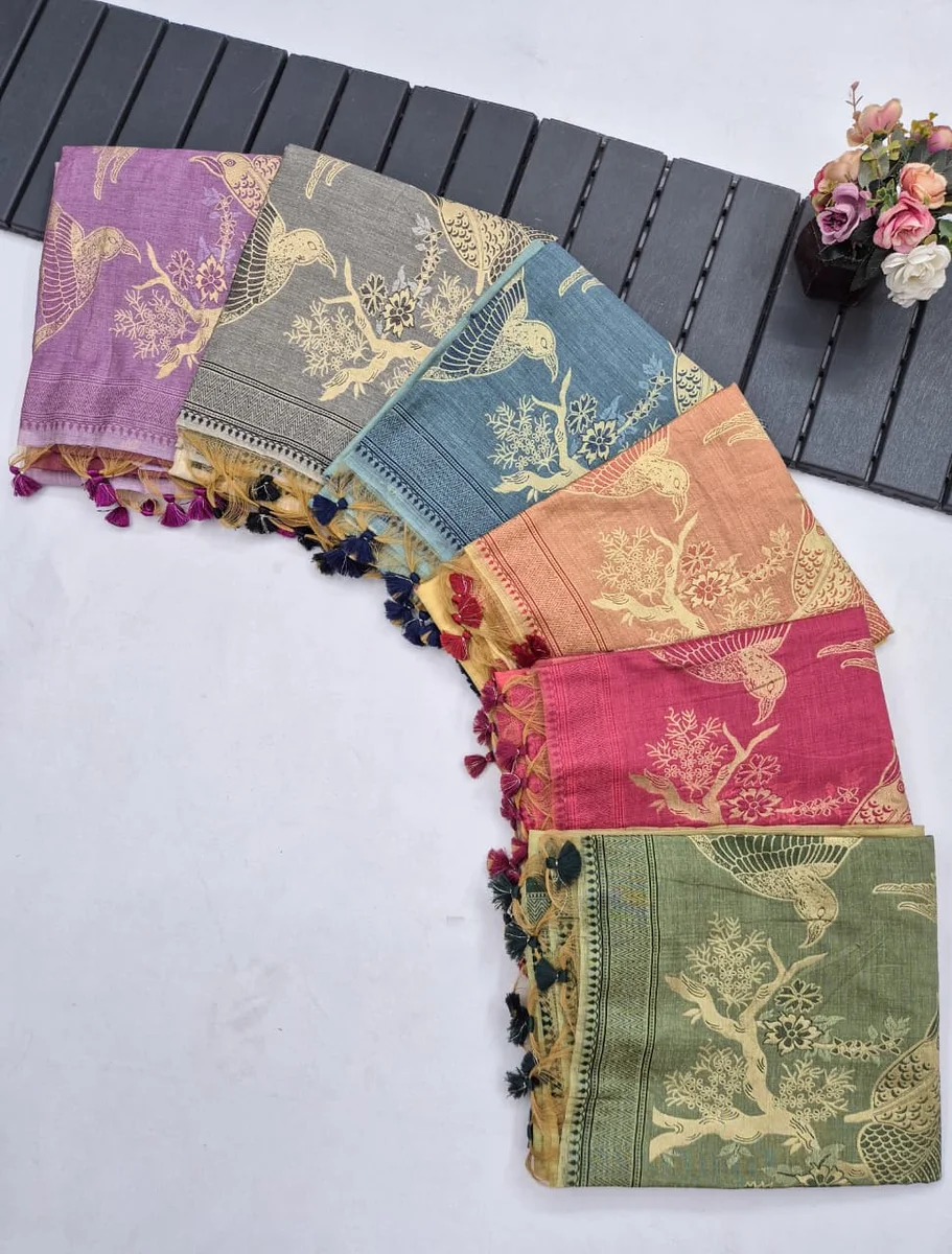 LV202CN171026-4 MUGA COTTON SPARROW – Premium soft Muga cotton saree 13