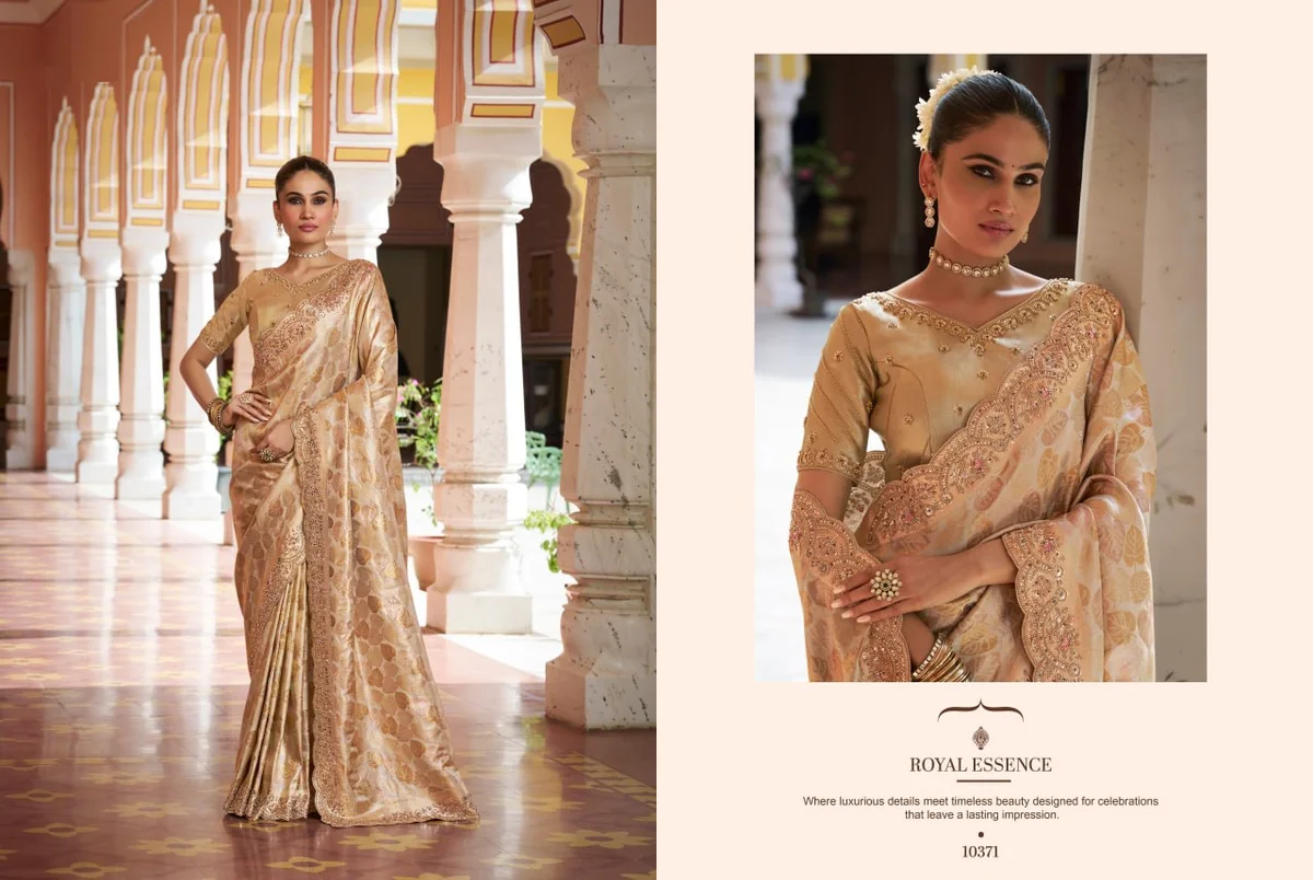 Kanjivaram Soft Silk Saree with Beads Work + matching blouse by www.Laavsee.com