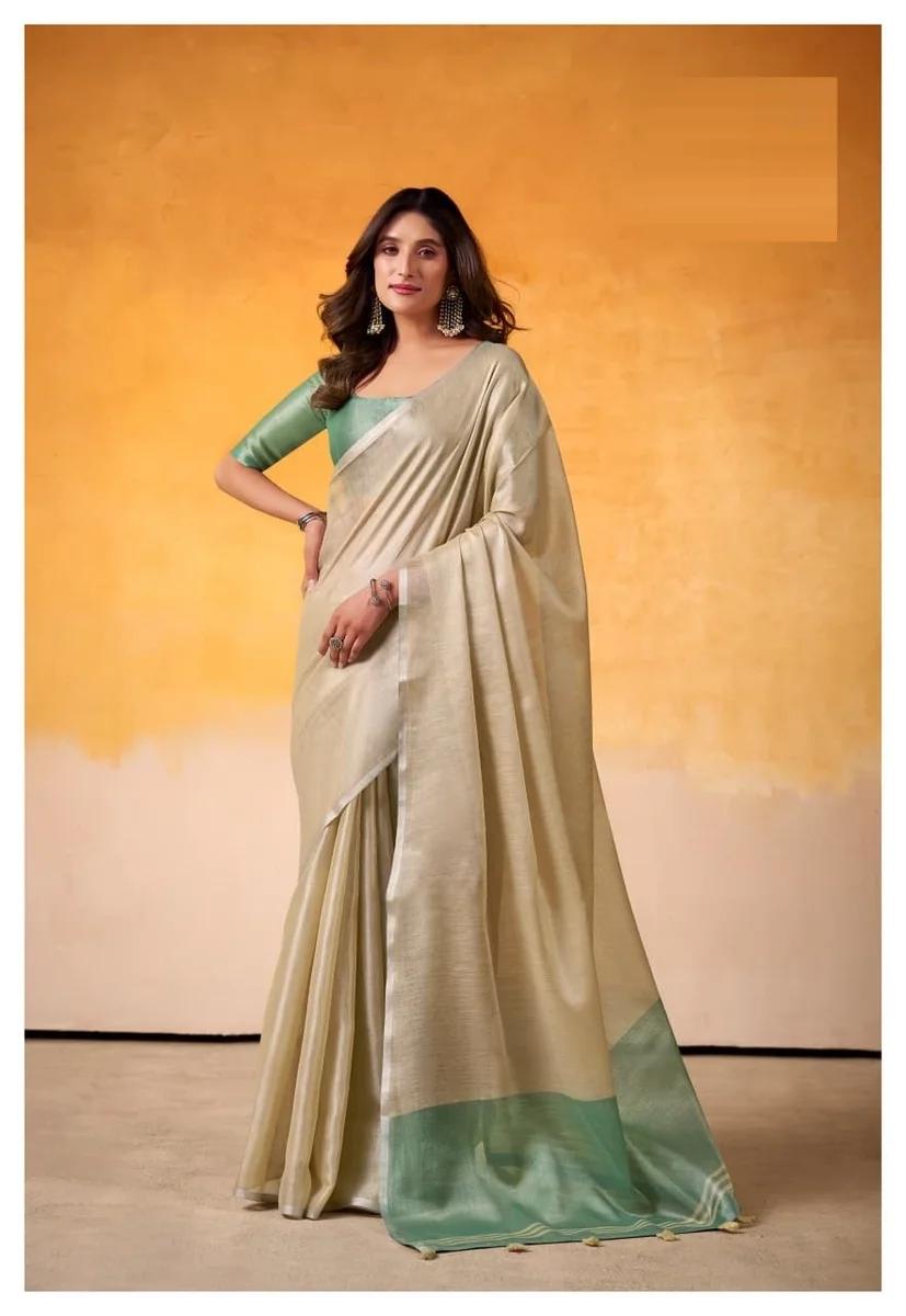 Anvika Light Edition – Tissue Silk Saree with matching blouse piece