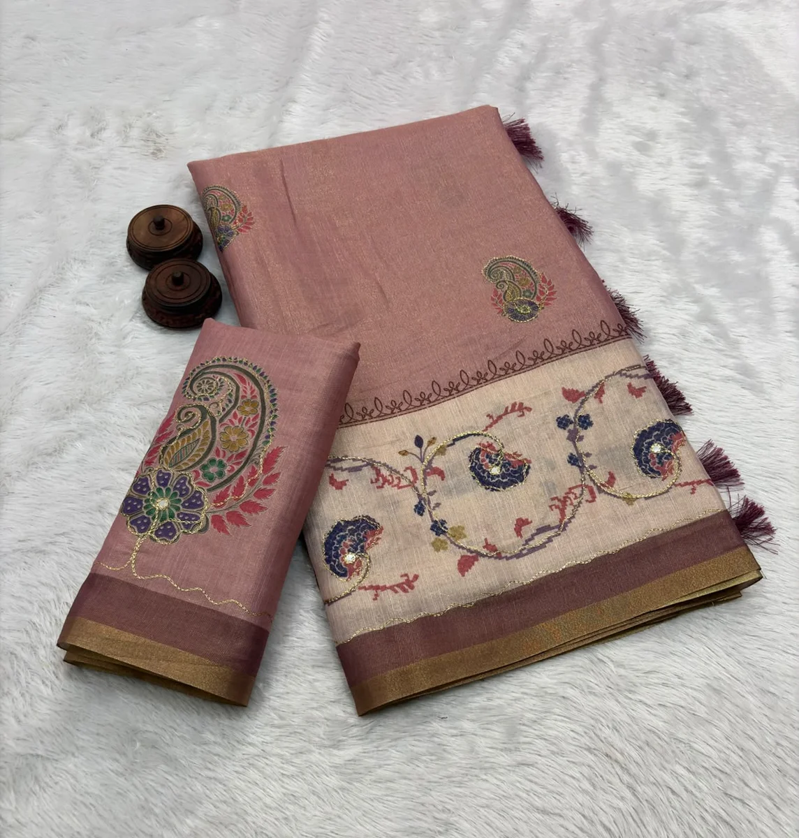 SURABHI – Soft Erode Zari Silk Saree with Zari woven border by www.Laavsee.com