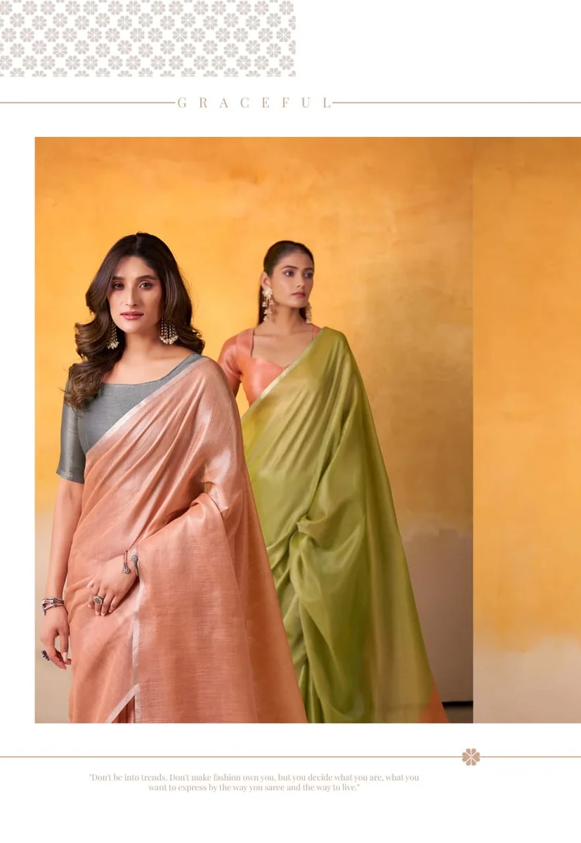 Anvika Light Edition – Tissue Silk Saree with matching blouse piece