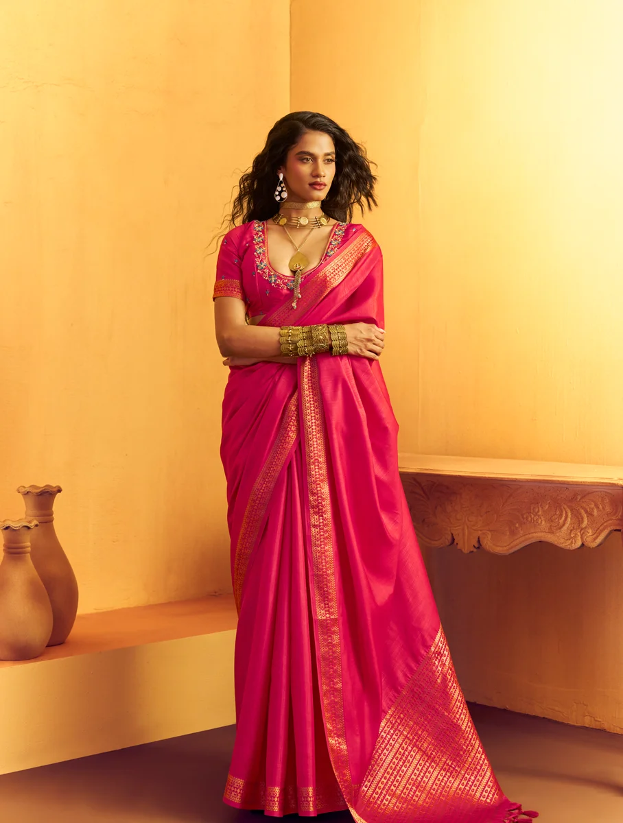 Gurbani Handwork (Series 01–06) – Tussar Silk Handloom Weaving Saree + Handwork blouse | Occasion: Party, Festive