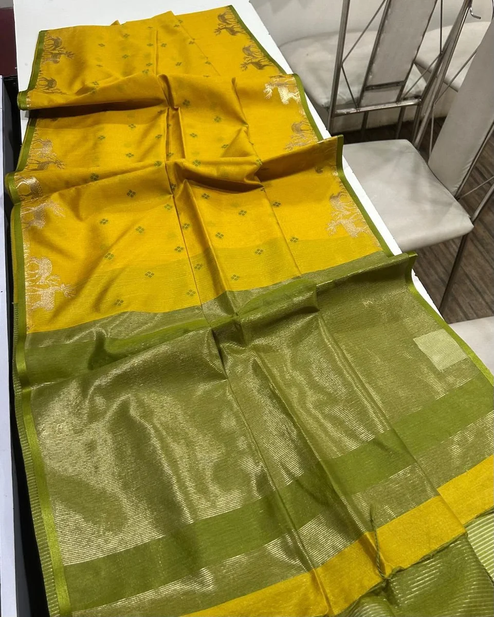 LV207CN191026-3 ELISHA HIRAN – Premium Khadi Raw Silk Saree 4