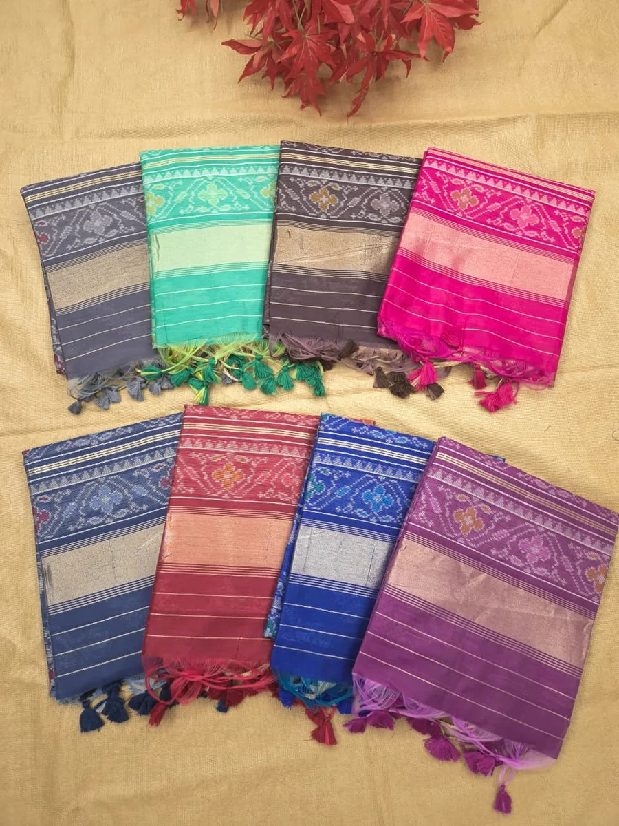 RAJKOTI IKKAT 2 – Soft Desi Raw Silk Saree by www.Laavsee.Com