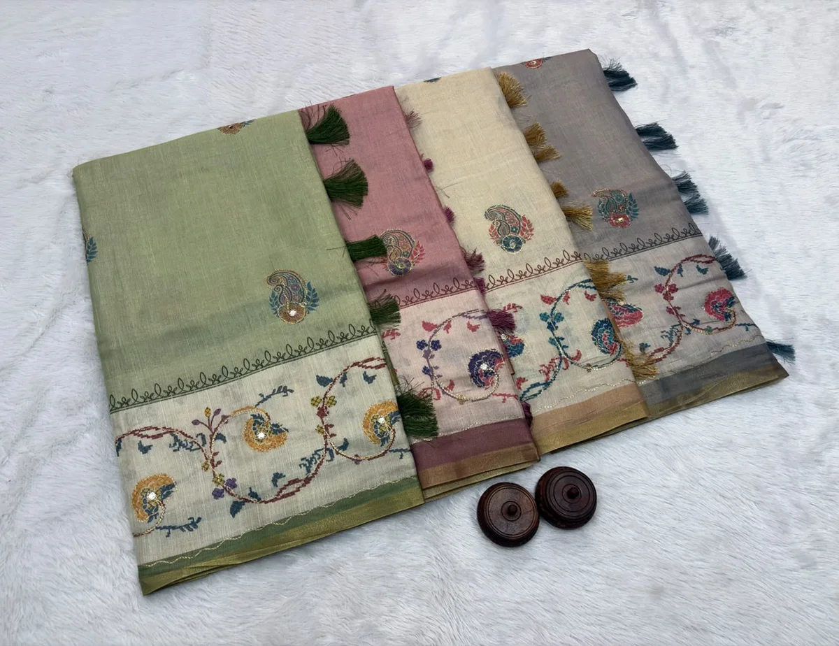 SURABHI – Soft Erode Zari Silk Saree with Zari woven border by www.Laavsee.com