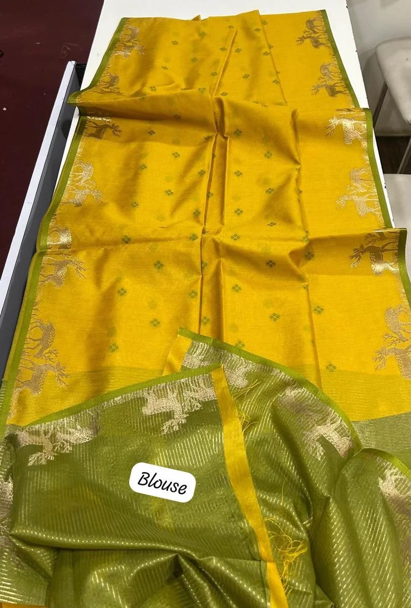 LV207CN191026-3 ELISHA HIRAN – Premium Khadi Raw Silk Saree 14