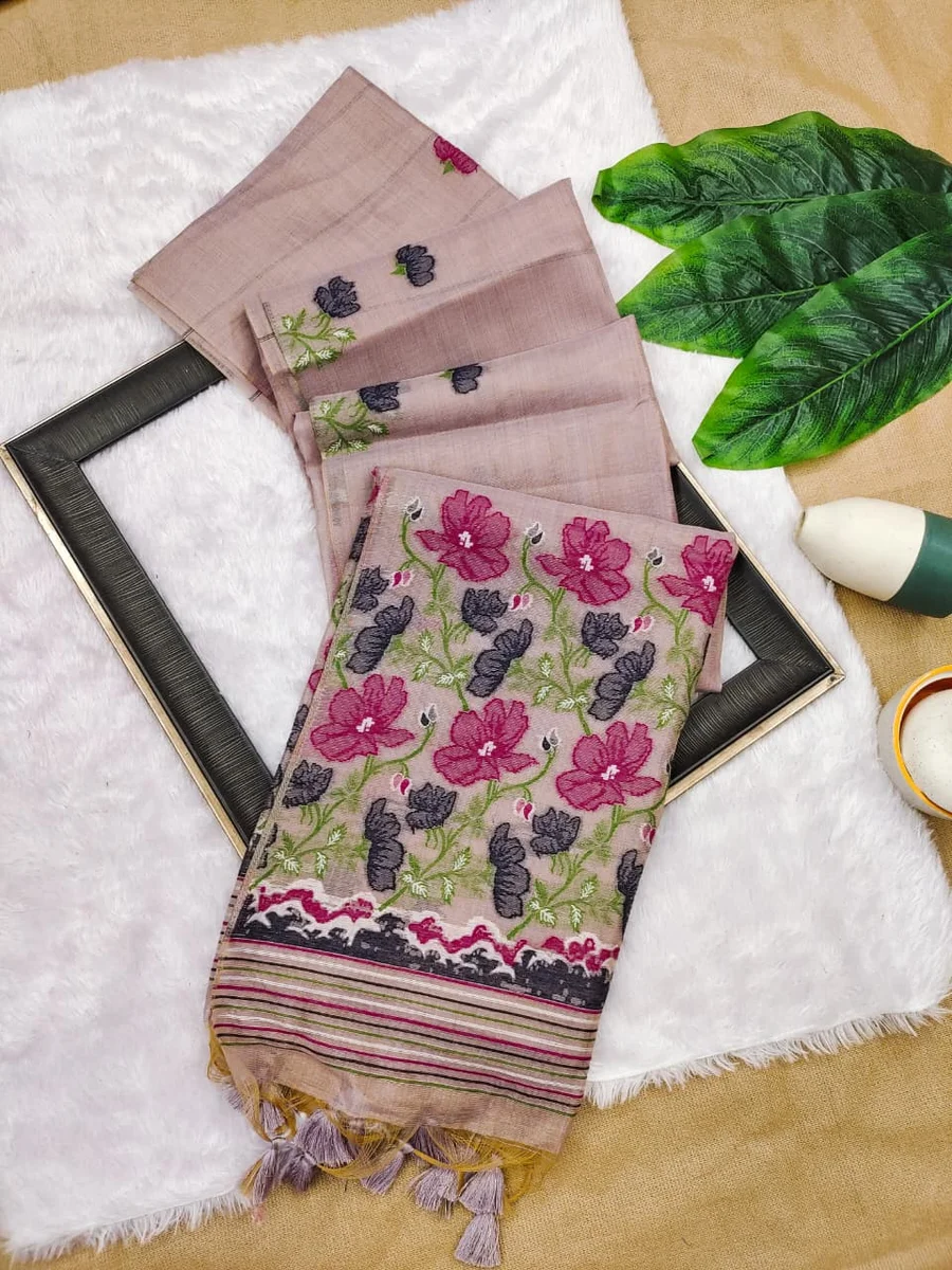 LV202CN201026-2 Beautiful Tissue Silk Saree 8