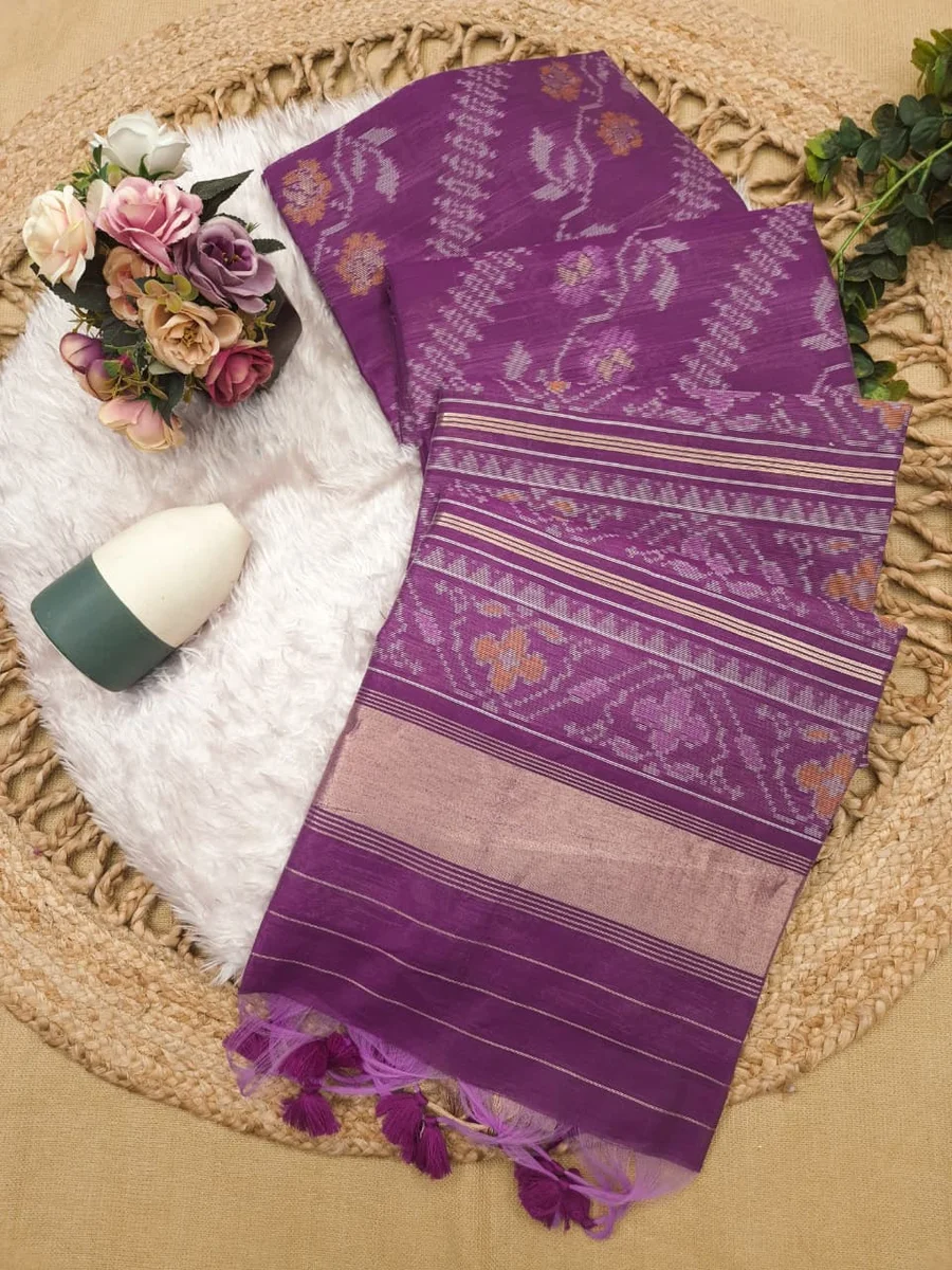 RAJKOTI IKKAT 2 – Soft Desi Raw Silk Saree by www.Laavsee.Com