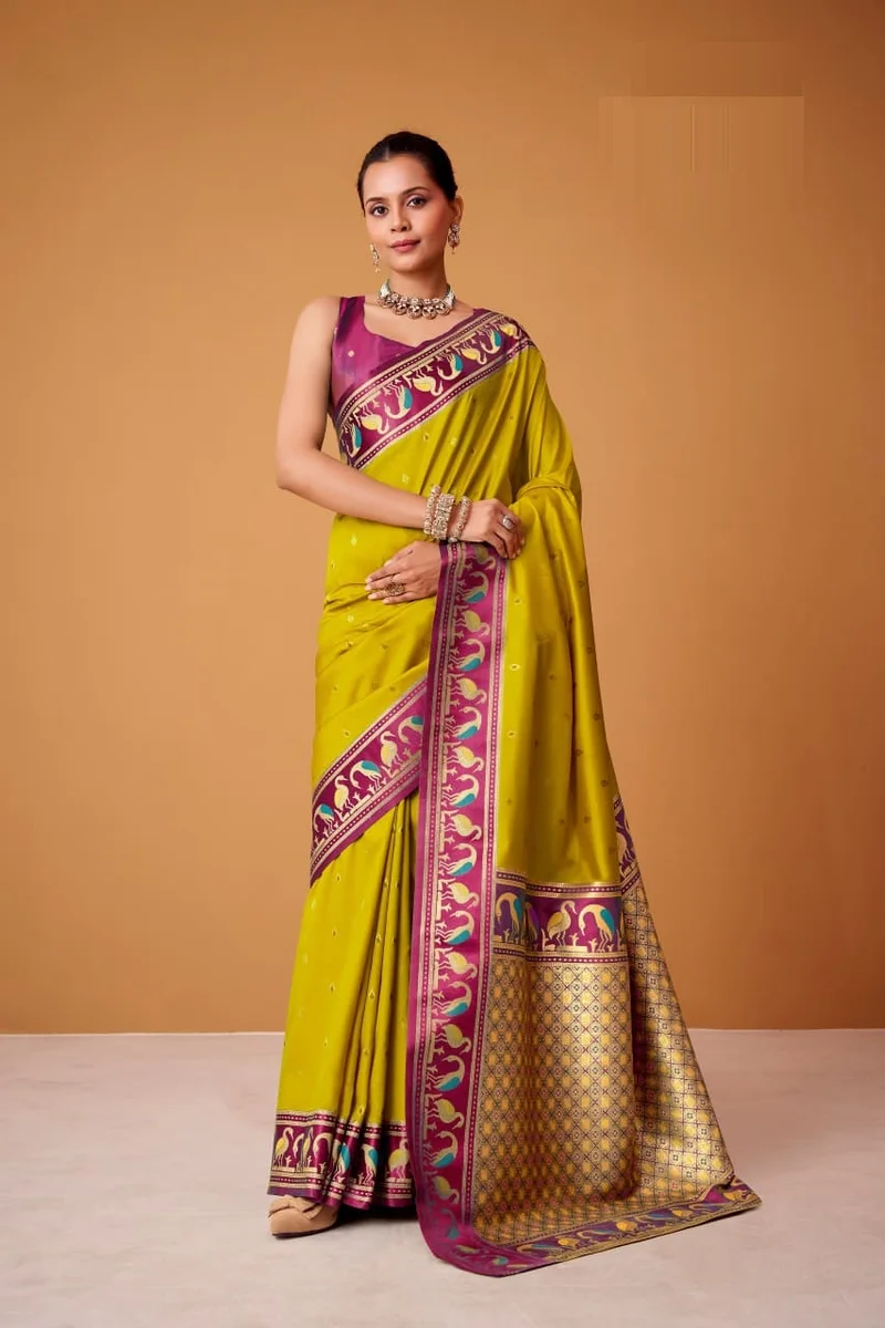 LV207CN171026-1  FLAMINGO SILK – Soft Satin Silk Saree 5