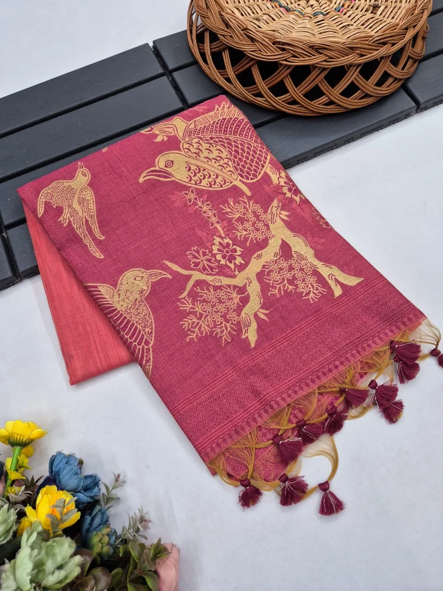 LV202CN171026-4 MUGA COTTON SPARROW – Premium soft Muga cotton saree 11