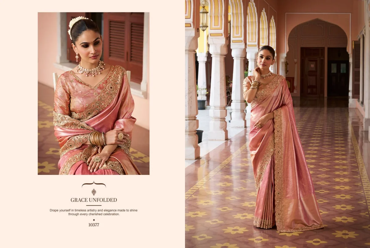 Kanjivaram Soft Silk Saree with Beads Work + matching blouse by www.Laavsee.com
