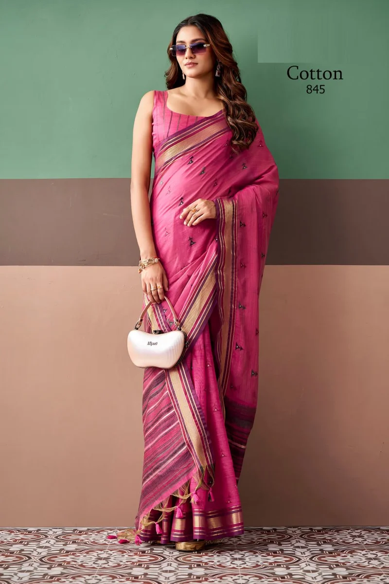 Coco Cotton (Series 843–848) – Premium Cotton Weaving Saree