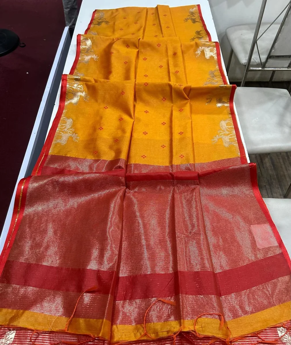 LV207CN191026-3 ELISHA HIRAN – Premium Khadi Raw Silk Saree 2