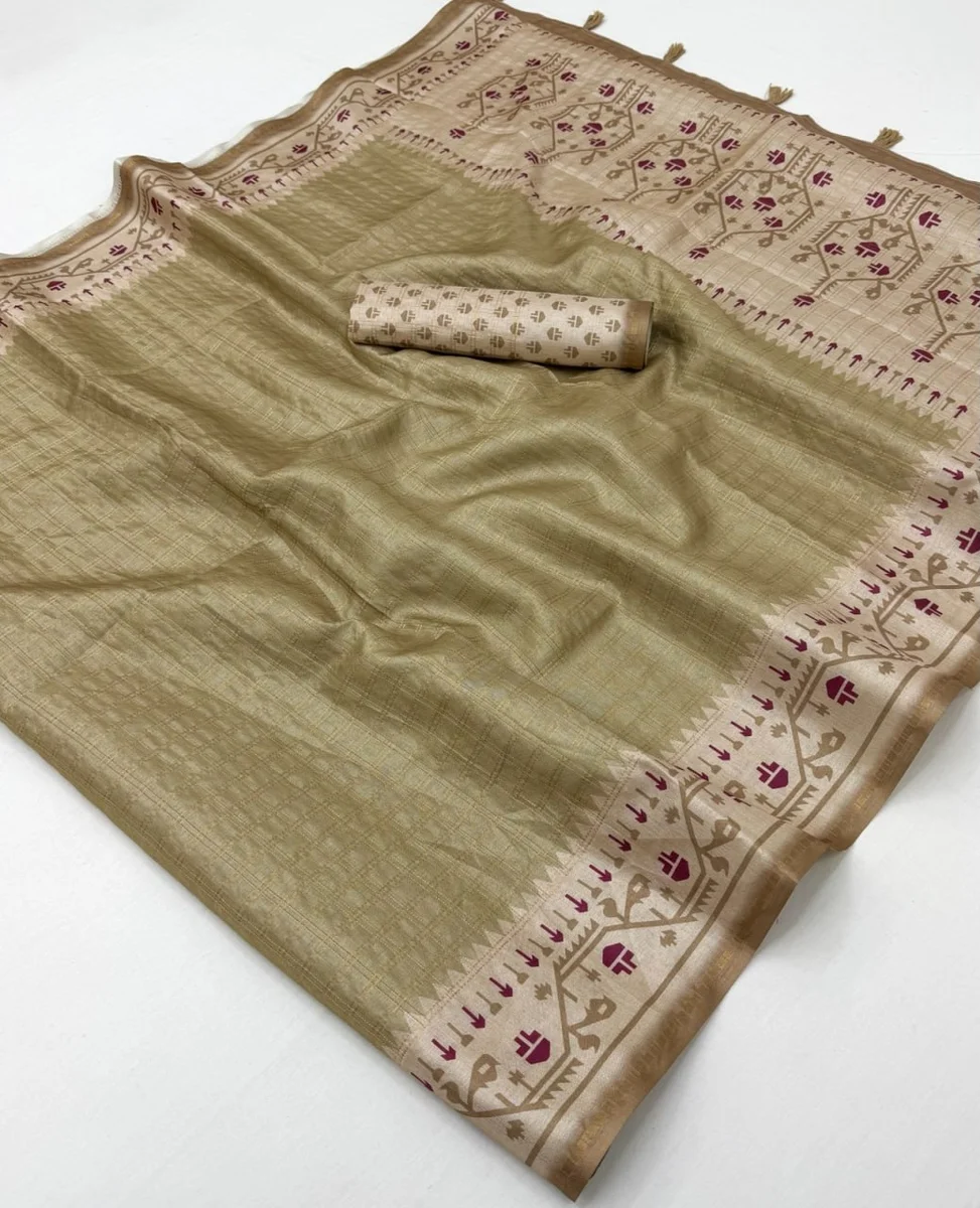 Charvi Tusser – Soft Tussar saree by www.Laavsee.com
