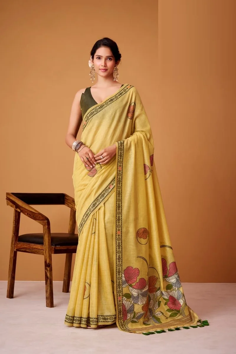 SILVER PEARLS SILK – Jamdani Cotton Saree with matching blouse piece