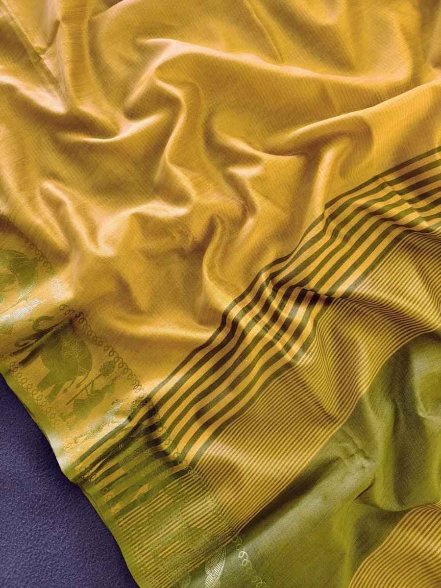 Premium Khadi Raw Silk Saree by www.Laavsee.Com