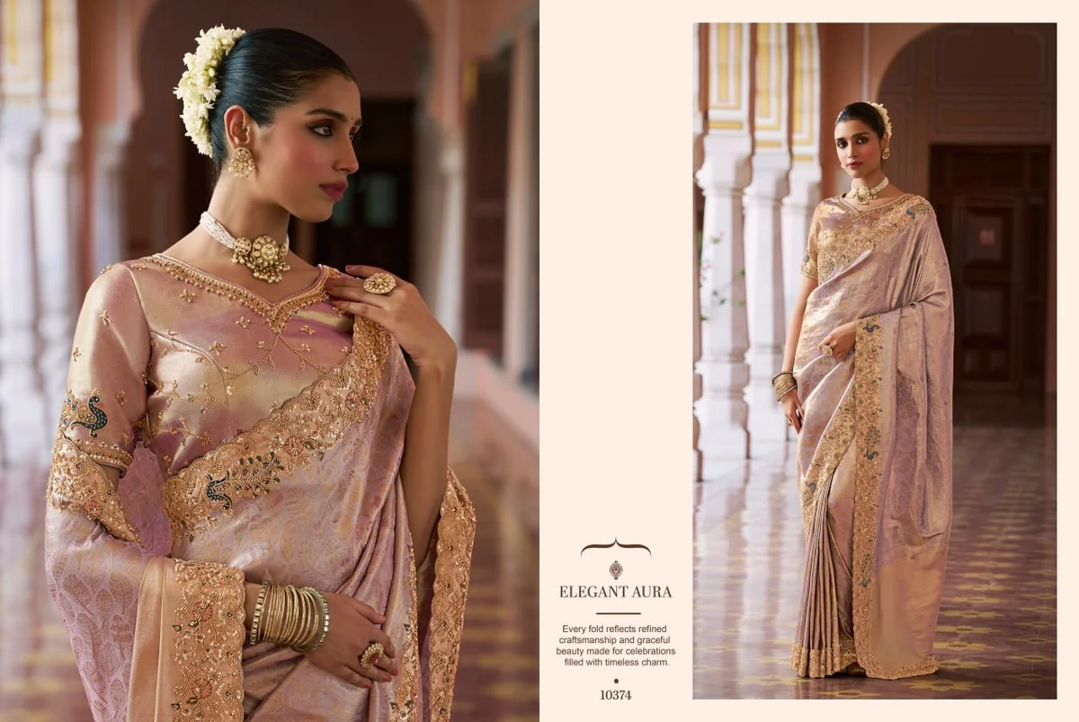 Kanjivaram Soft Silk Saree with Beads Work + matching blouse by www.Laavsee.com