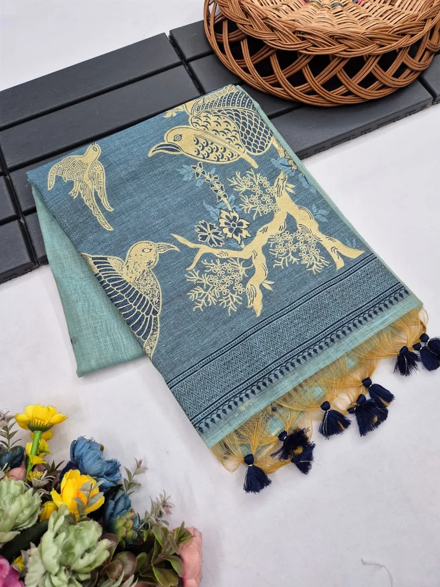 LV202CN171026-4 MUGA COTTON SPARROW – Premium soft Muga cotton saree 9