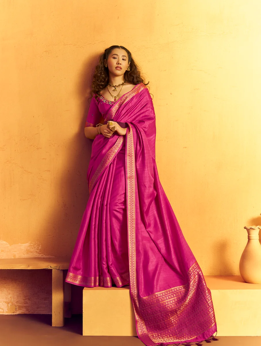 Gurbani Handwork (Series 01–06) – Tussar Silk Handloom Weaving Saree + Handwork blouse | Occasion: Party, Festive