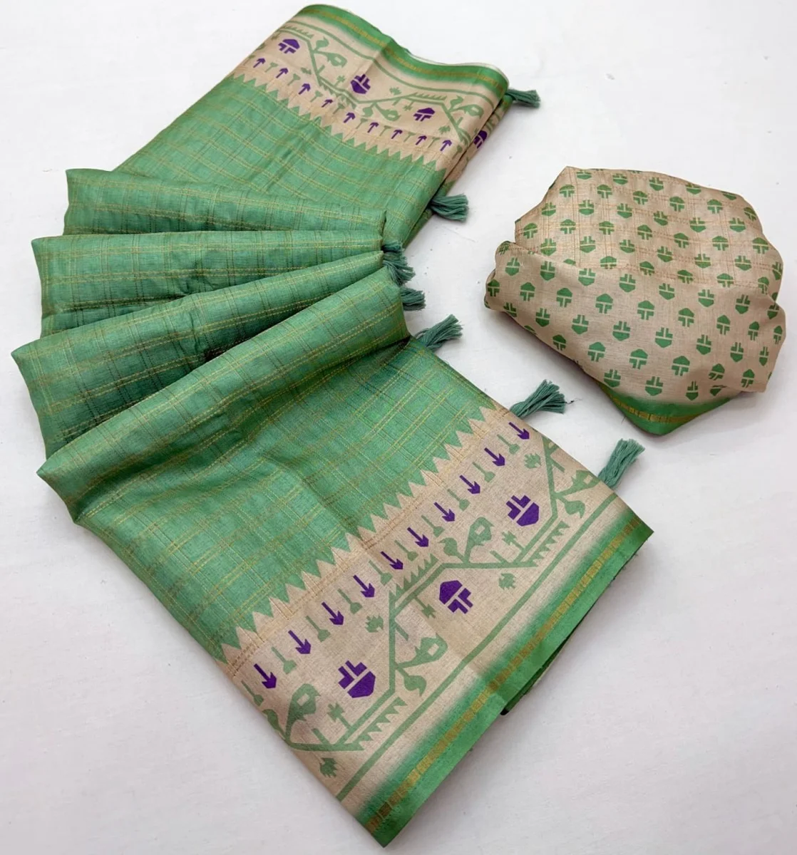 Charvi Tusser – Soft Tussar saree by www.Laavsee.com
