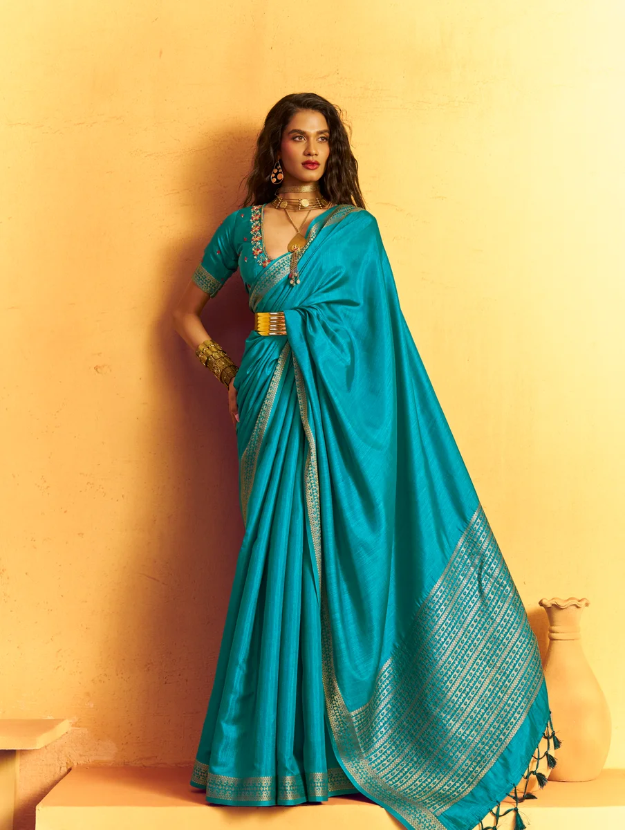 Gurbani Handwork (Series 01–06) – Tussar Silk Handloom Weaving Saree + Handwork blouse | Occasion: Party, Festive