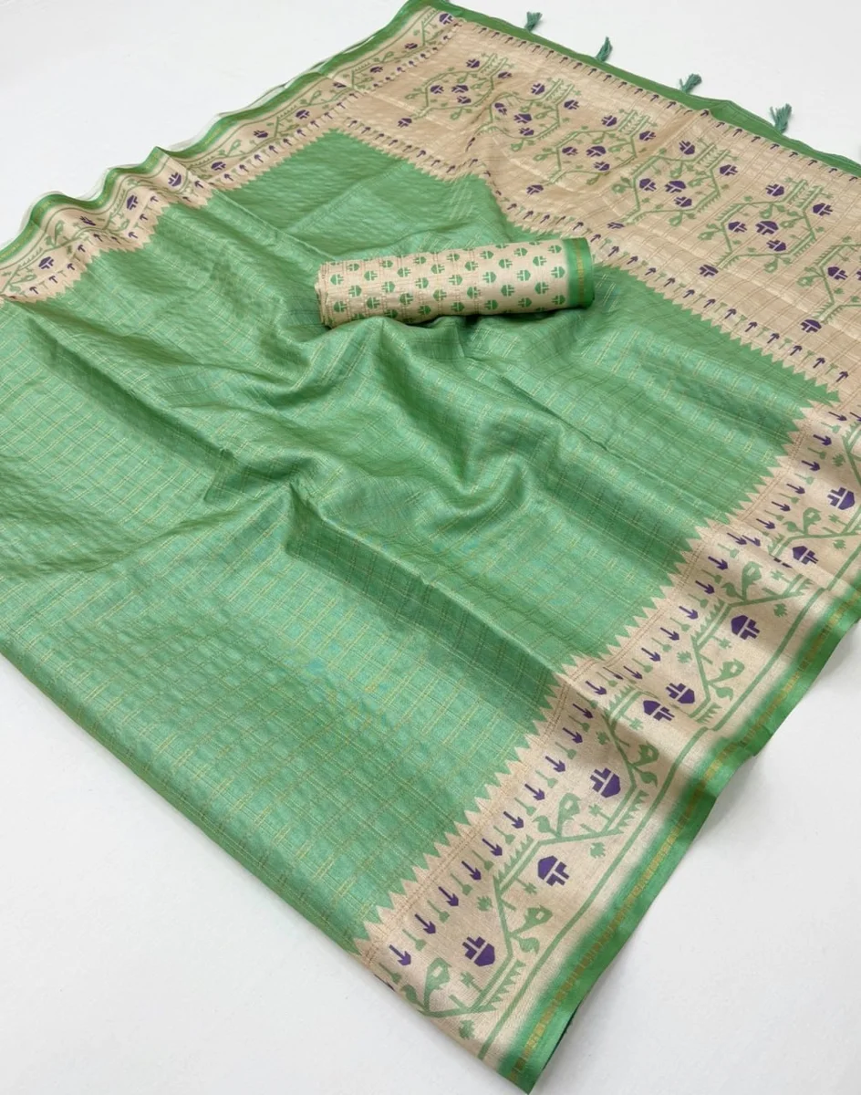 Charvi Tusser – Soft Tussar saree by www.Laavsee.com