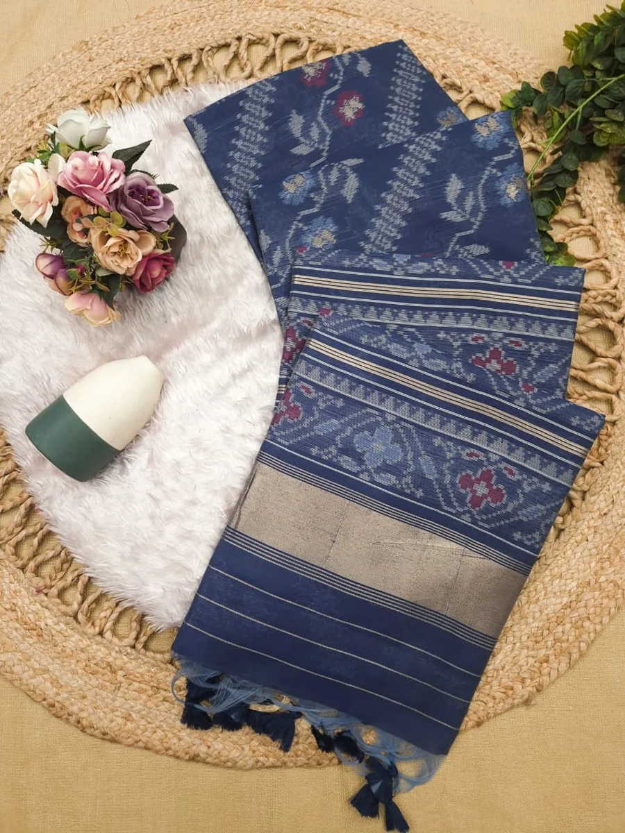 RAJKOTI IKKAT 2 – Soft Desi Raw Silk Saree by www.Laavsee.Com