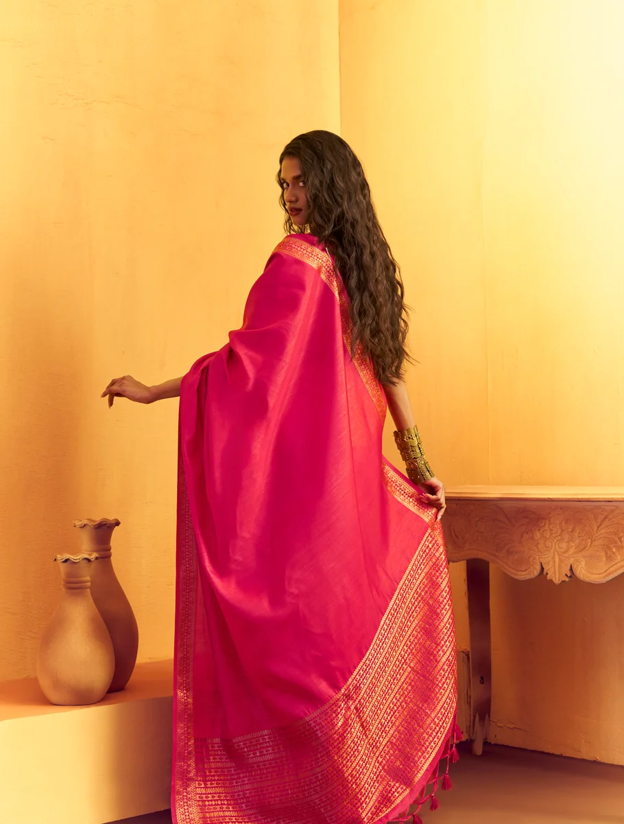 Gurbani Handwork (Series 01–06) – Tussar Silk Handloom Weaving Saree + Handwork blouse | Occasion: Party, Festive
