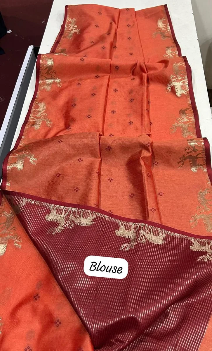 LV207CN191026-3 ELISHA HIRAN – Premium Khadi Raw Silk Saree 10