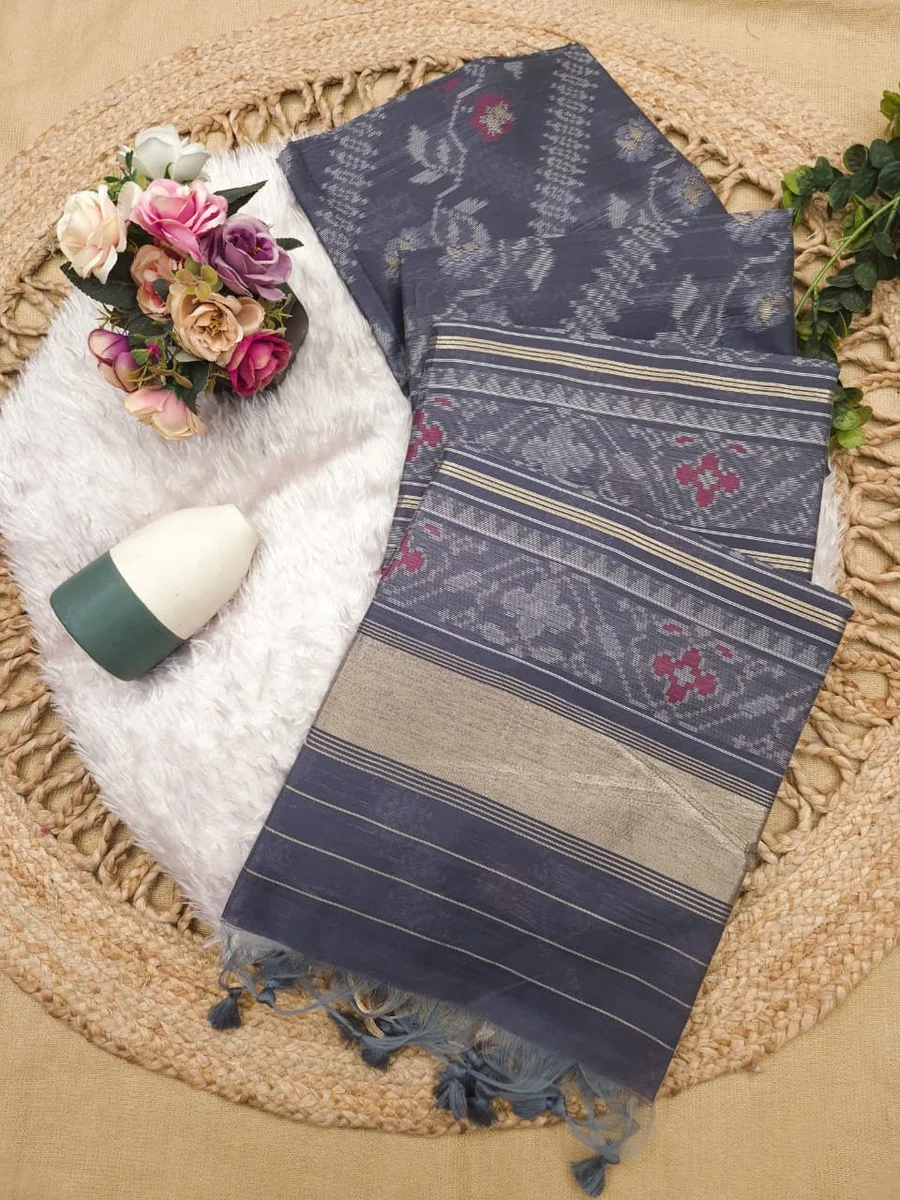 RAJKOTI IKKAT 2 – Soft Desi Raw Silk Saree by www.Laavsee.Com