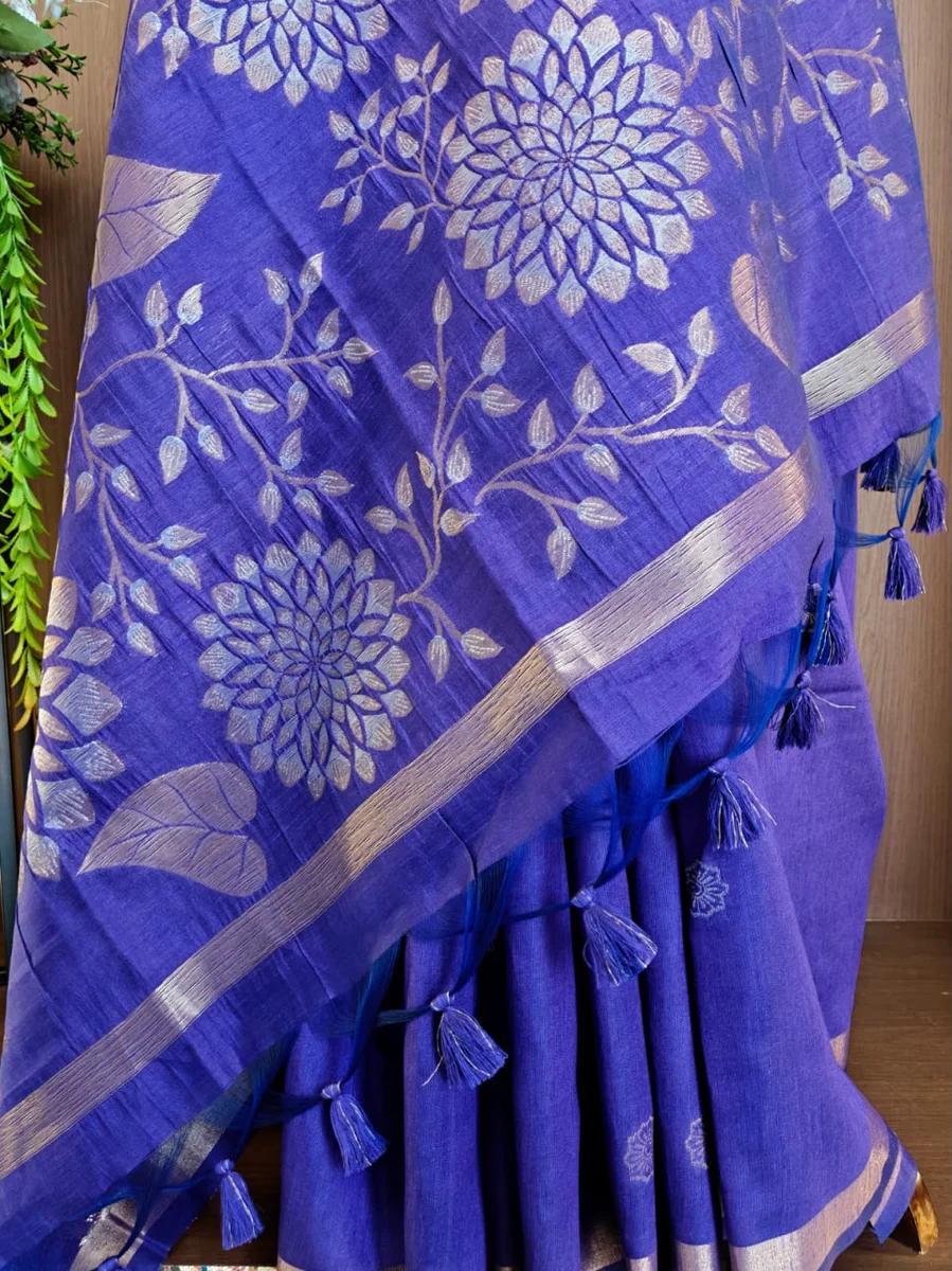 LV202CN29926-2  Premium Soft Khadi Raw Silk saree 14