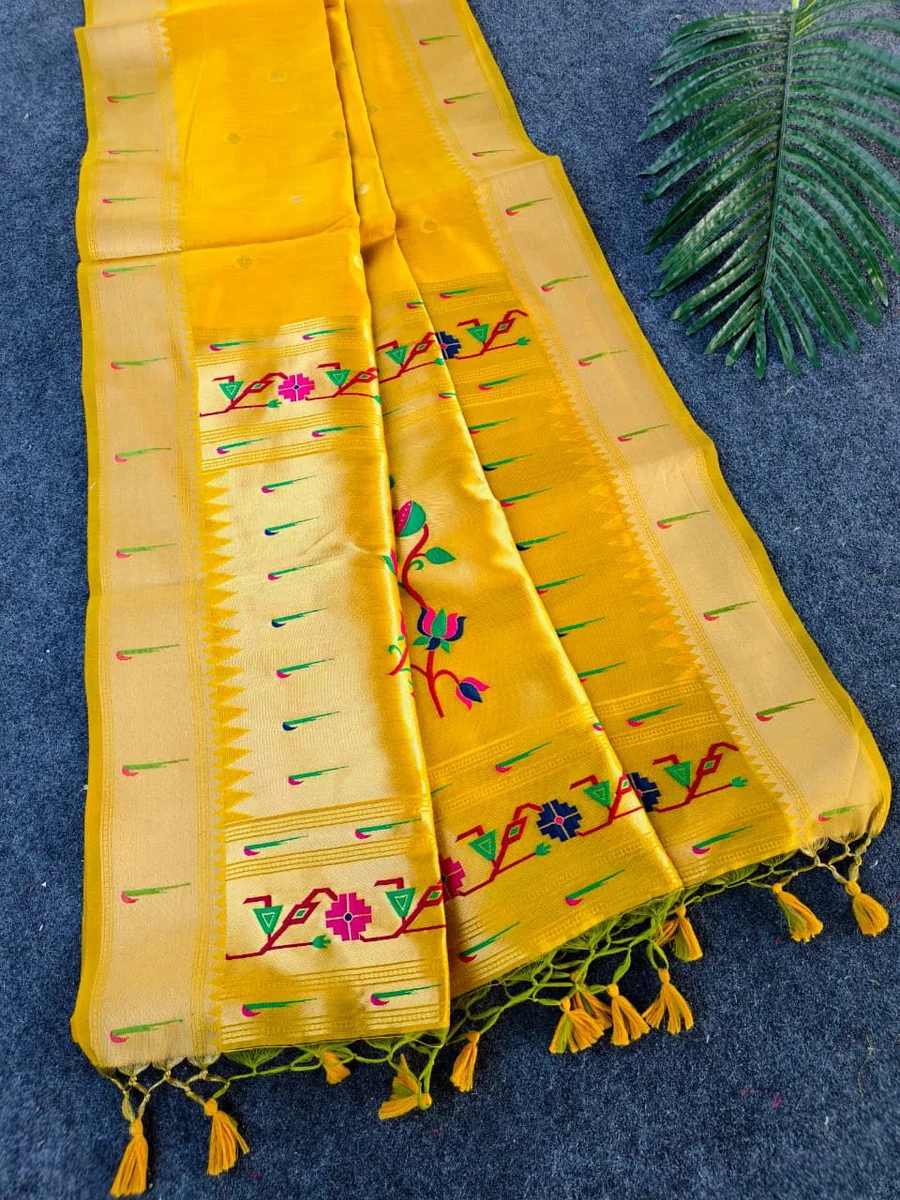 PICHWAI PAITHANI – Soft Paithani Raw Silk Saree by www.Laavsee.com