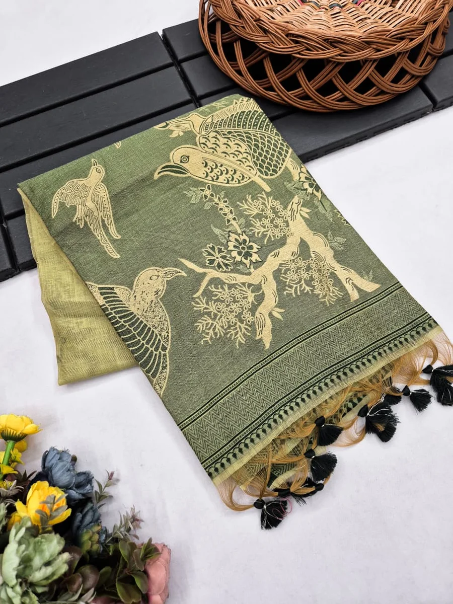 LV202CN171026-4 MUGA COTTON SPARROW – Premium soft Muga cotton saree 8