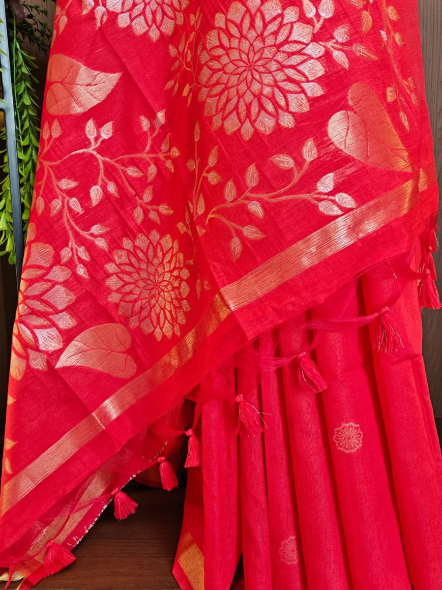 LV202CN29926-2  Premium Soft Khadi Raw Silk saree 16
