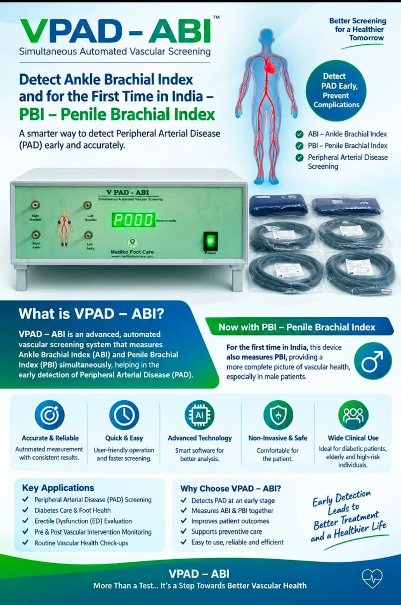 Peripheral Artery disease, PAD diagnosis, ankle-brachial index, ABI test, PBI TEST