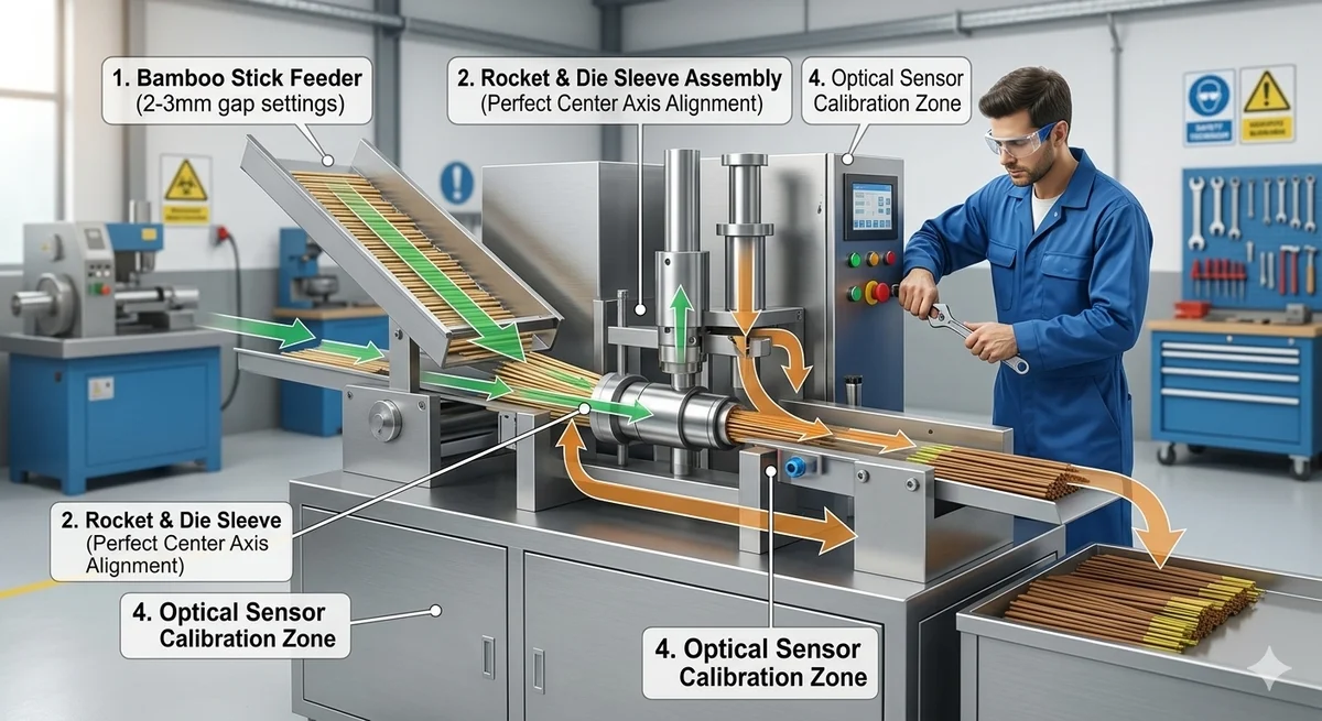 Automatic Agarbatti Machine Operation & Settings Training Guide