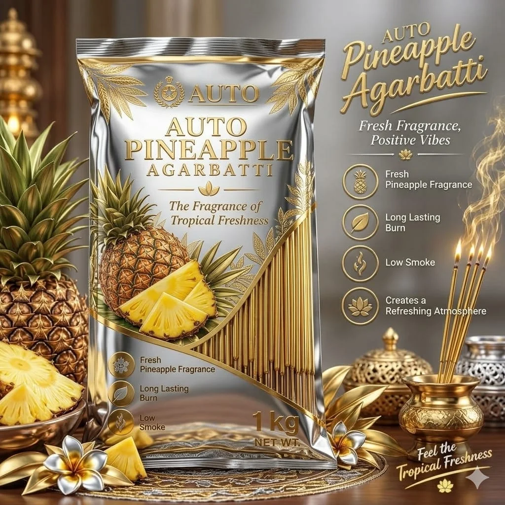 Pineapple Metallic Shining Premium Agarbatti – 1 Kg packet.