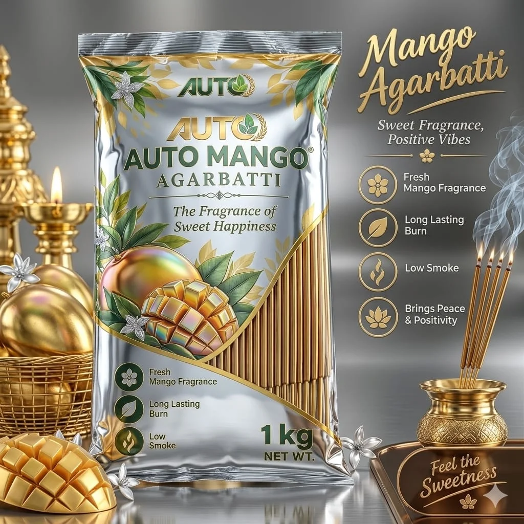 Mango Metallic Shining Premium Agarbatti – 1 Kg packet.