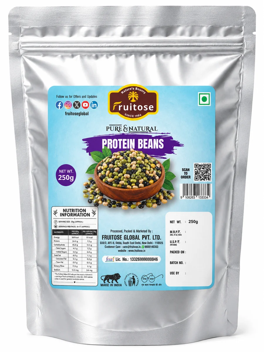 Protein Beans – High Protein Roasted Bean Mix | Healthy Crunchy Snack | 250g