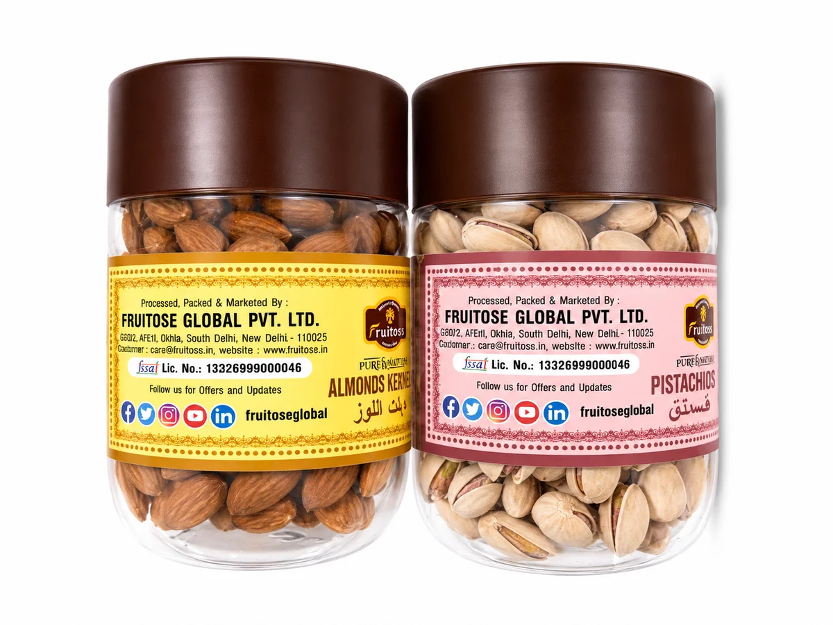 Premium Almond & Pistachio Duo – California Almonds + W320 Cashews (2 × 250g)