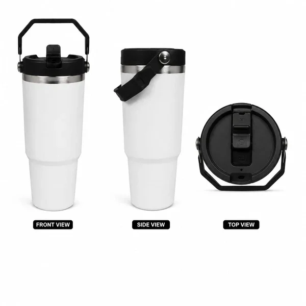 30 OZ Stainless Steel Tumbler | 900 ml | White | For Engraving