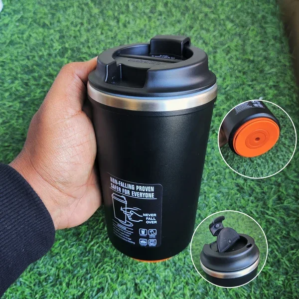Vacuum Insulated Suction Mug | Black | 380 ml | For Engraving