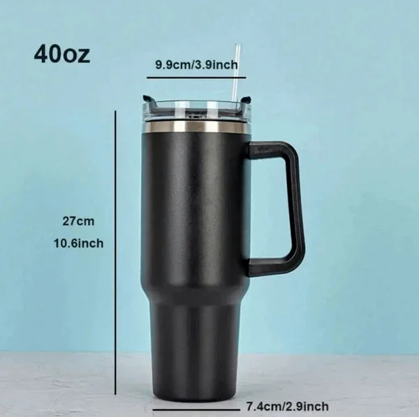 40 OZ Stainless Steel Tumbler | Black | 1200 ml | For Engraving