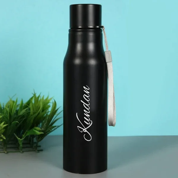 Stainless Steel Bottle | Black | 500 ml | For Engraving