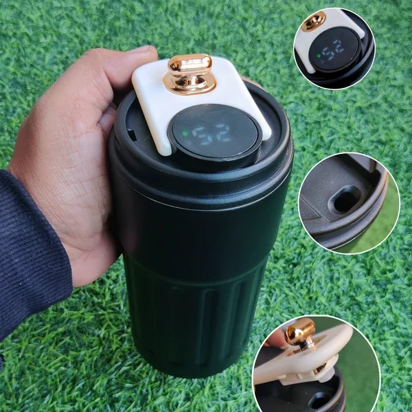 Travel Coffee Mug 316 Stainless (with temperature) 450ml – Black Regular priceRs. 260.00