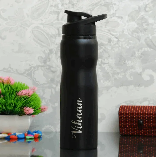 Sport Steel Bottle | Black | 750 ml | For Engraving