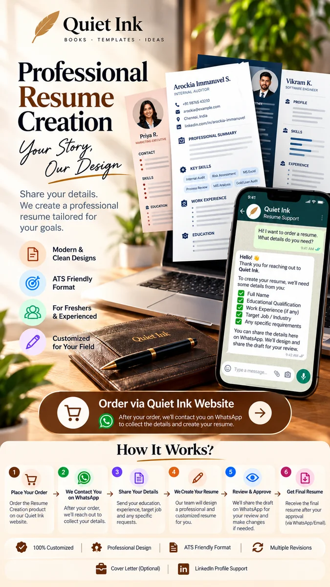 Professional Resume Creation – Quiet Ink