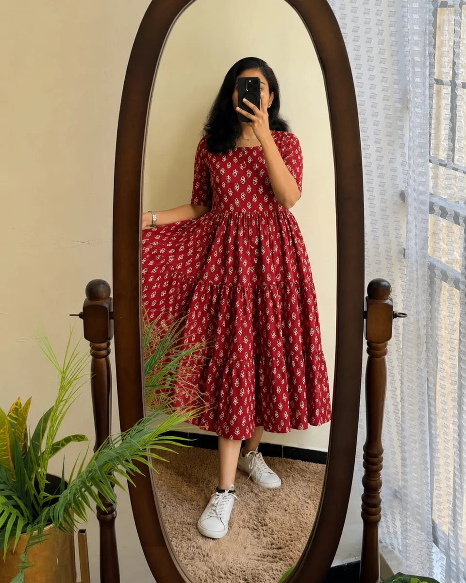 Jaipuri printed frock